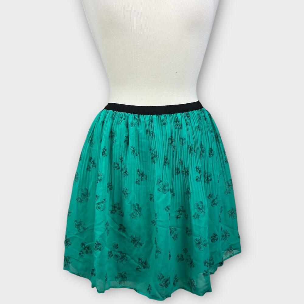 Victoria Secret Womens Chiffon Floral Mini Skirt Pleated Fairy Whimsy Y2K Sz 12